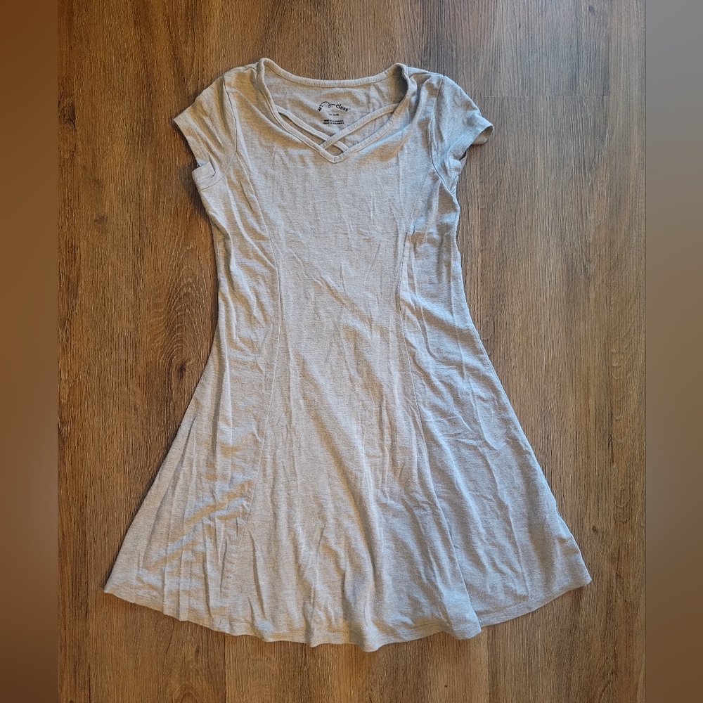 GUC Grey Criss-Cross Girls Art Class Dress, Size XS